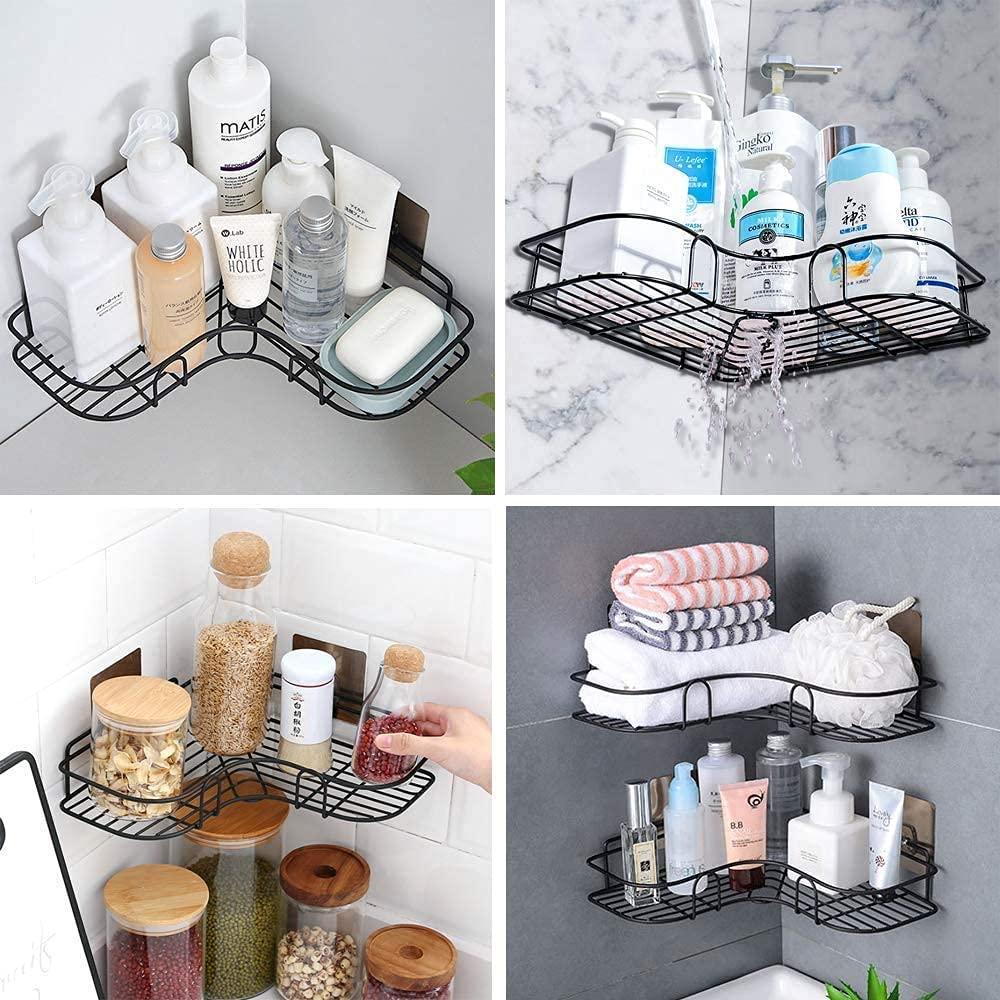 Metal Bathroom Corner Rack Storage Shelves