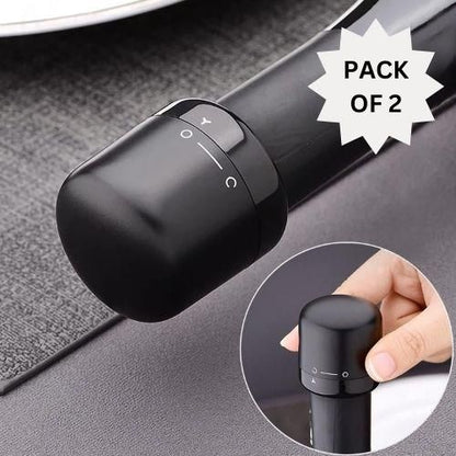 Premium Wine and Champagne Bottle Stoppers, Silicone Caps Sealer (Pack of 2)