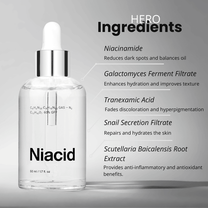 Niacid Face Serum for Pitted Scars & Dark Acne - 50ml