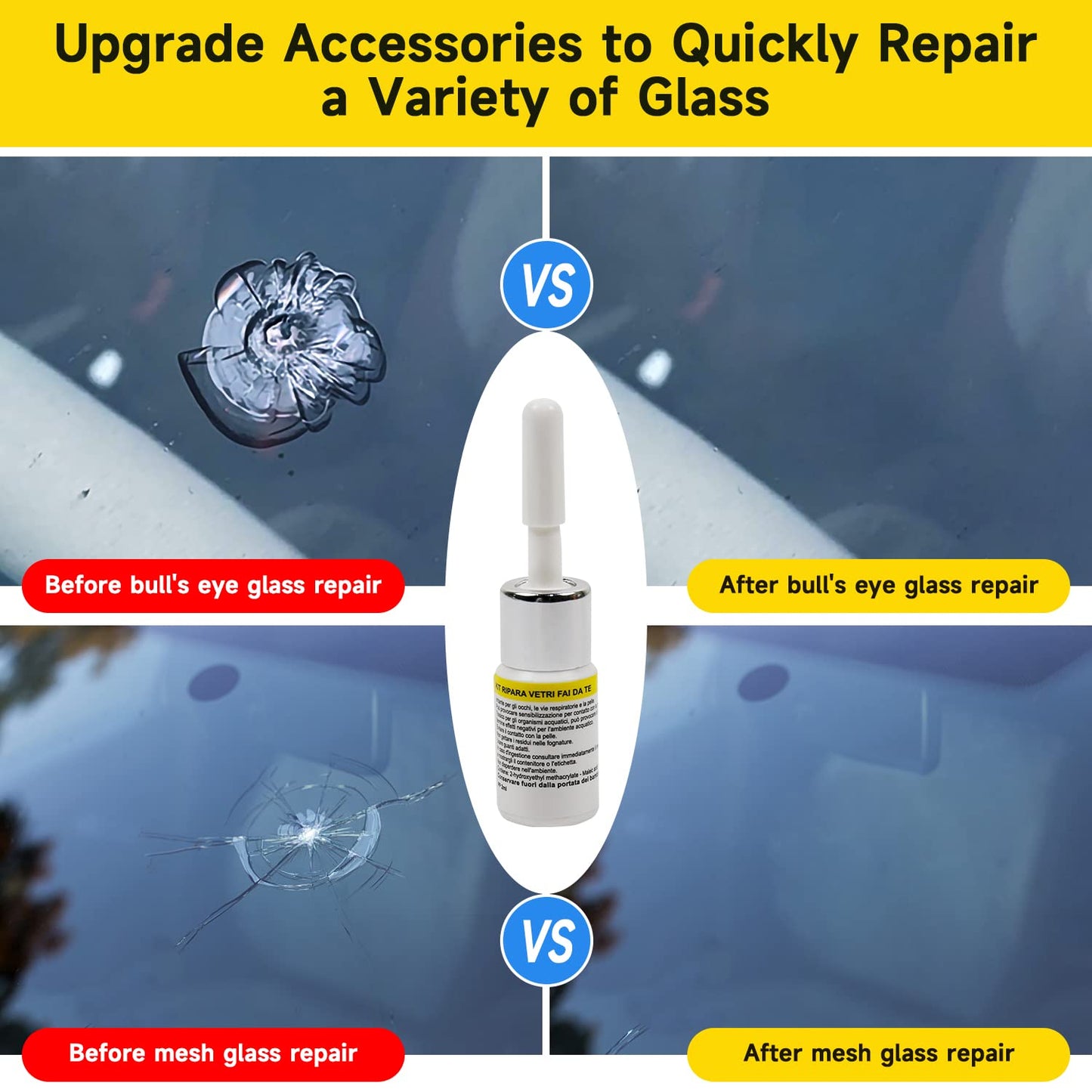 Windshield Repair Kit, Car Windshield Window Glass Repair Tool for Quick Repair